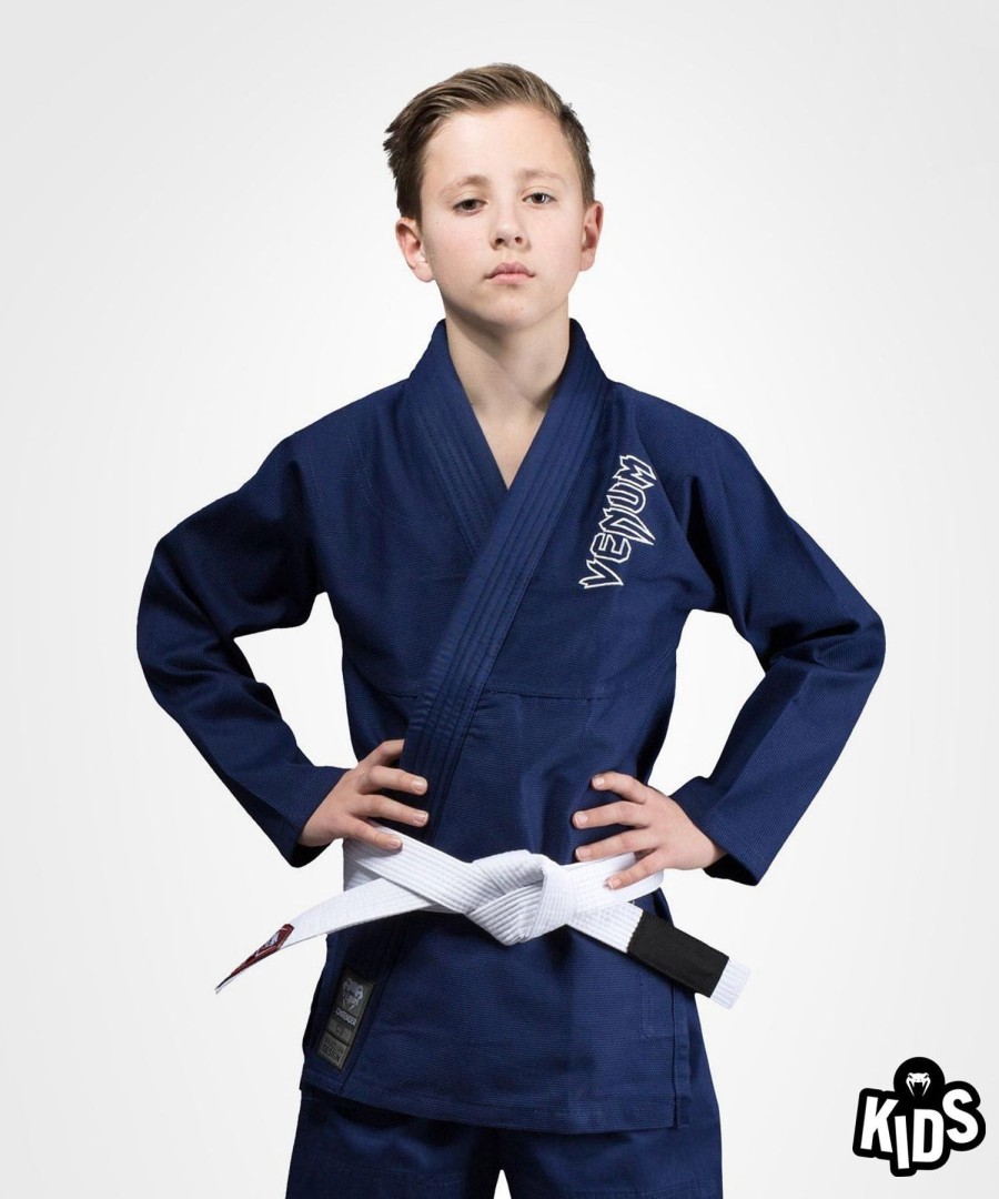 Kids Venum  | Venum Contender Kids Bjj Gi (Free White Belt Included) - Navy Blue