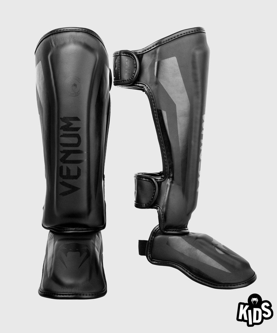 Kids Venum  | Venum Elite Shin Guards Kids - Exclusive - Black/Black