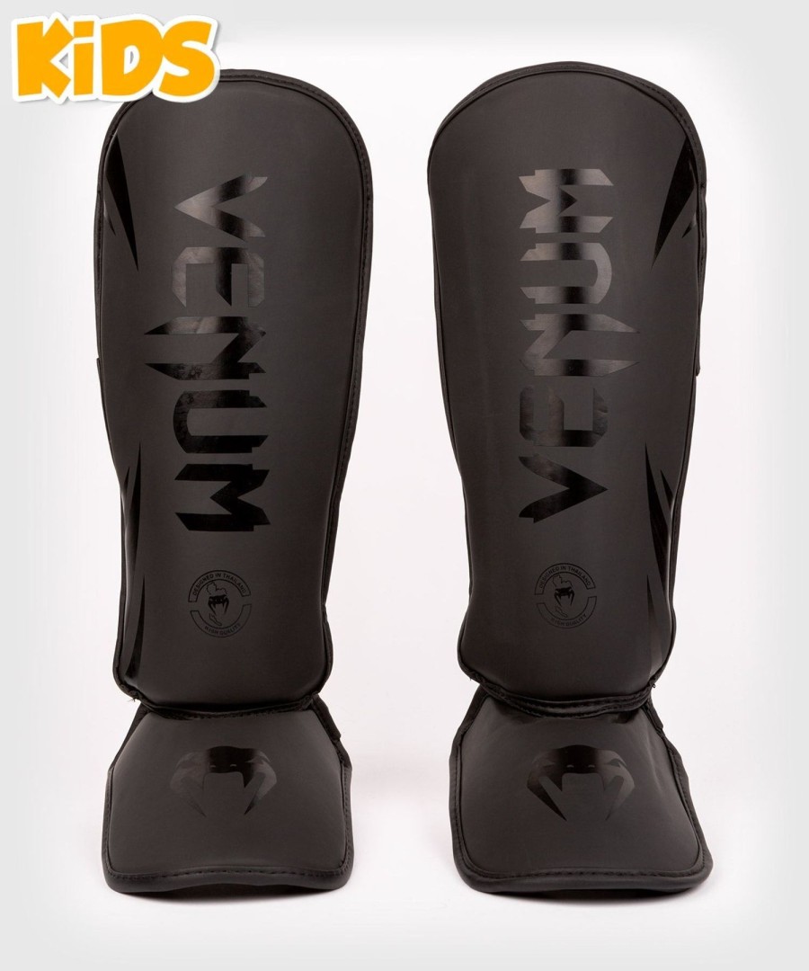 Kids Venum  | Venum Challenger Kids Shin Guards - Black/Black