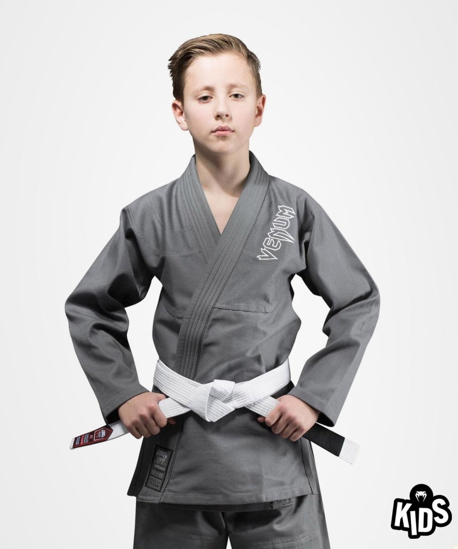 Kids Venum  | Venum Contender Kids Bjj Gi (Free White Belt Included) - Grey